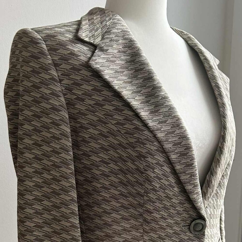 Giorgio Armani Taupe Textural Jacquard Atelier Tailored Linen Blazer – IT 44